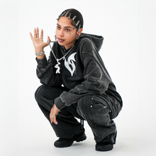 Load image into Gallery viewer, BLACK &quot;COLD HEART&quot; HOODIE
