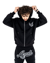 Load image into Gallery viewer, BLACK ASADI X LVSK ZIP-UP

