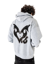 Load image into Gallery viewer, GREY "I'M SICK OF LOVE" HOODIE
