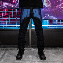 Load image into Gallery viewer, BLACK/BLUE &quot;LVSK&quot; EMBROIDERY DENIM
