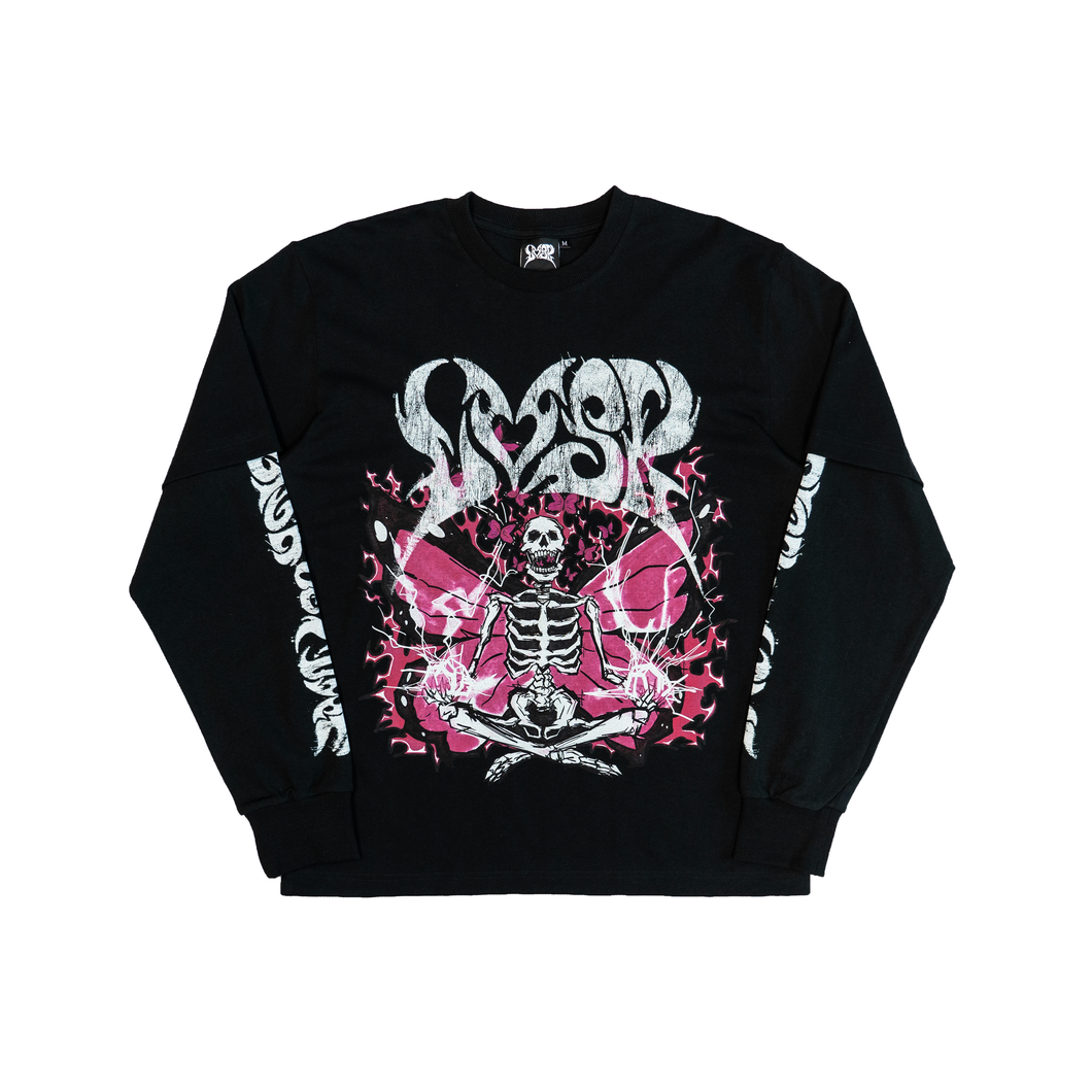 PINK LIFE & DEATH LONG SLEEVE SHIRT